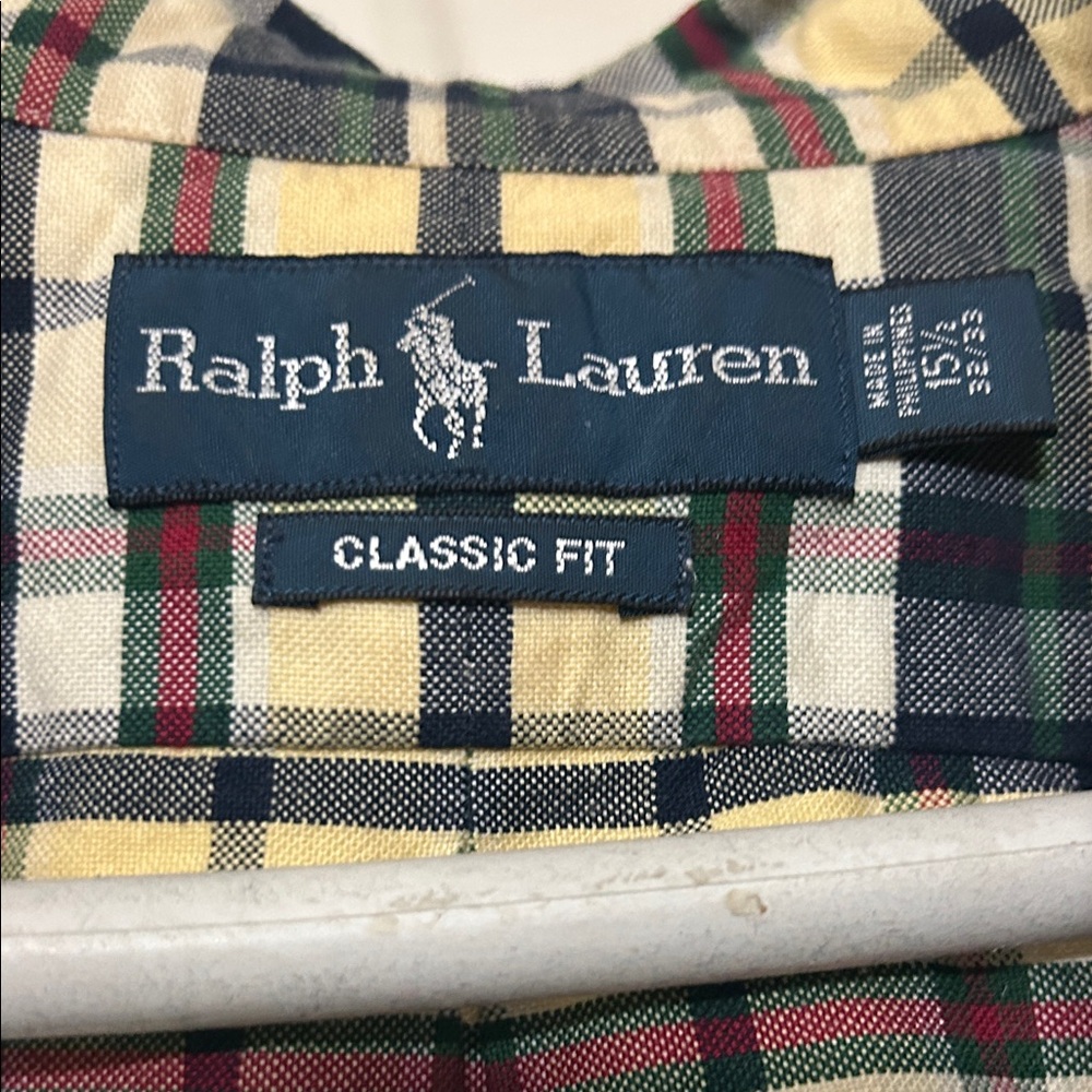 Polo Ralph Lauren Navy and Beige Plaid Shirt - Picture 3 of 5